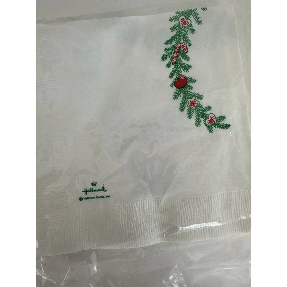 Hallmark Santa Claus Vintage Paper Cocktail Christmas Napkins Holiday